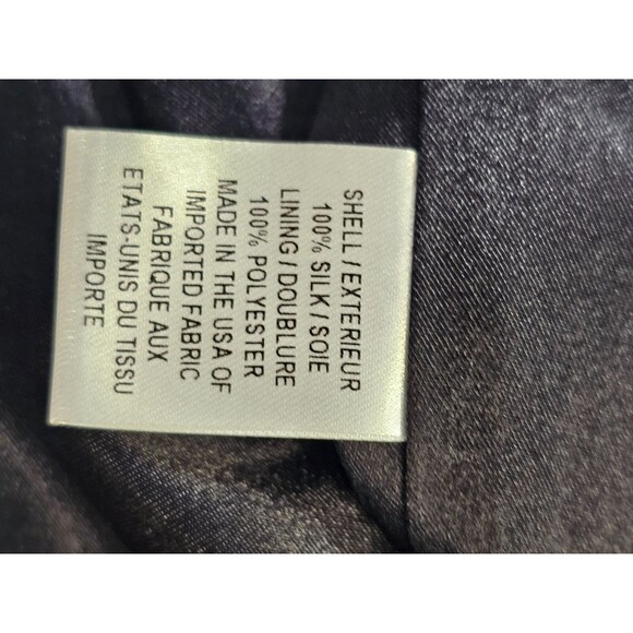 MDS Women's 4 Milly Black Silk Ruffle Detail Cocktail Shift Little Black Dress - Picture 9 of 10